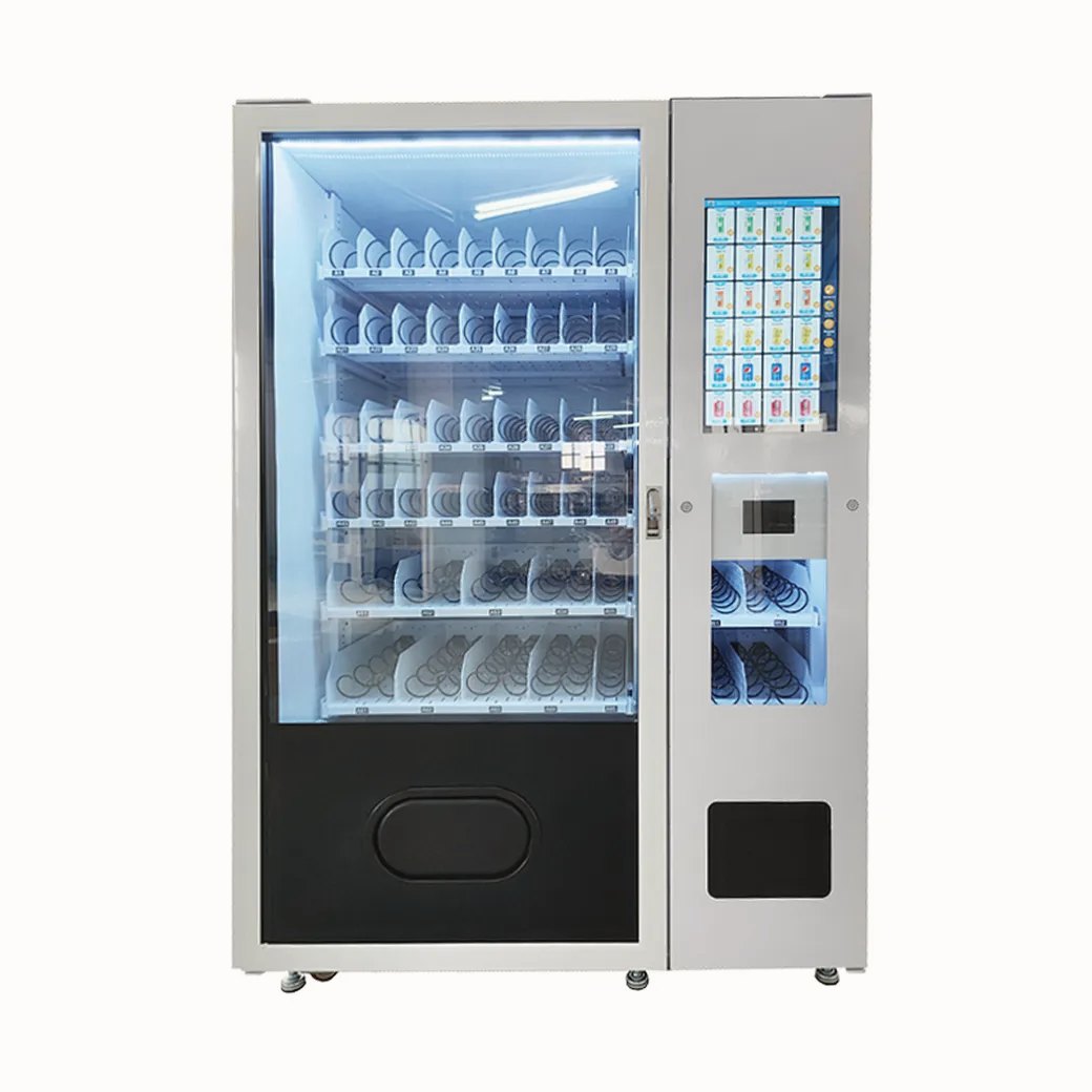 Glass-front vending machine with a touchscreen, ready to stock